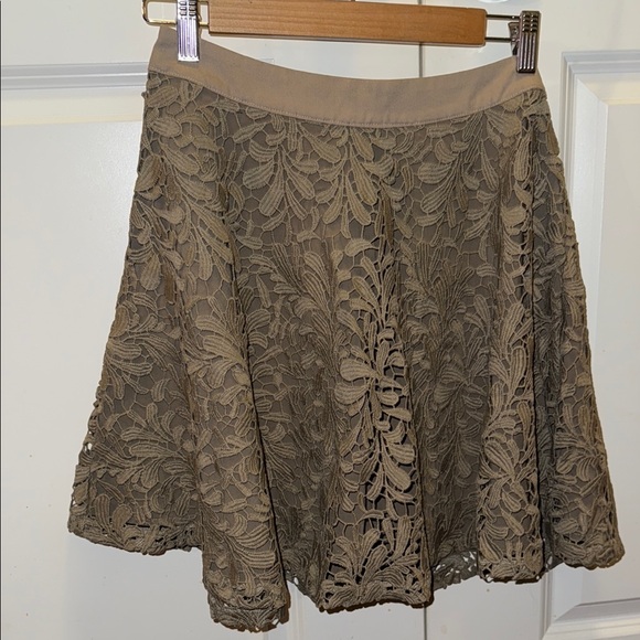 Supertrash Dresses & Skirts - Supertrash Floral Taupe Neutral Short Mini Skirt 34 NWT